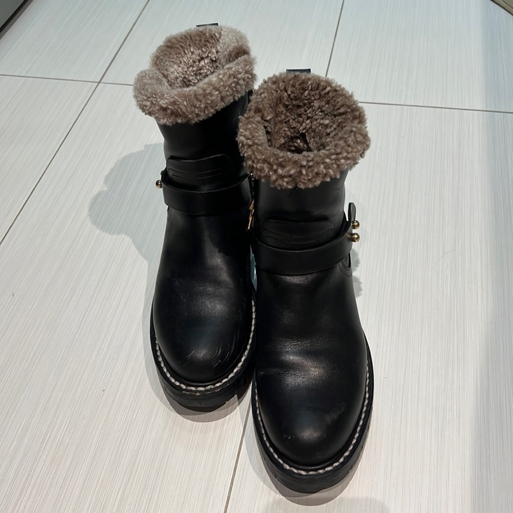 Rag & bone leather fur lined boots